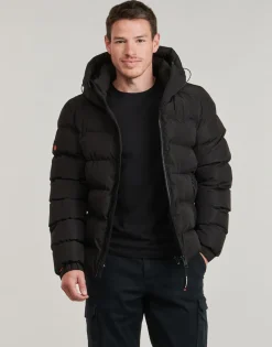 Superdry - HOODED SPORTS PUFFR JACKET Noir Hot