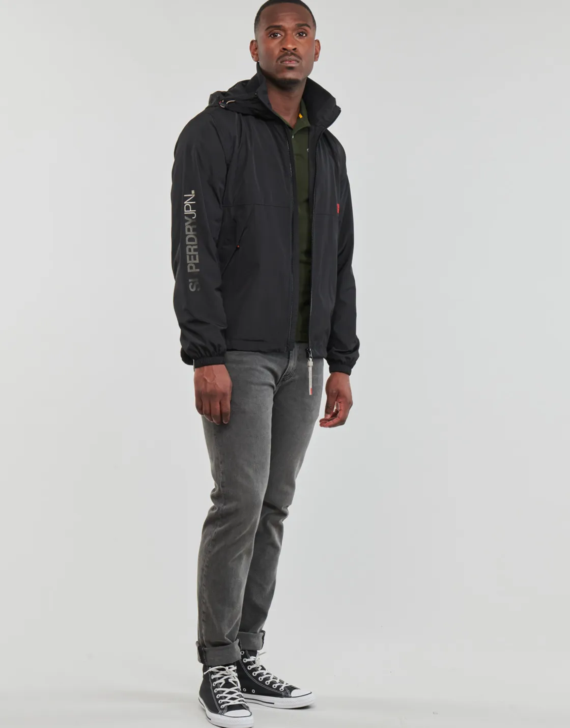 Superdry - HOODED WINDBREAKER JKT Noir Sale