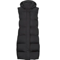Superdry - LONGLINE HOODED PUFFER GILET Noir Clearance