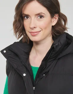 Superdry - LONGLINE HOODED PUFFER GILET Noir Clearance