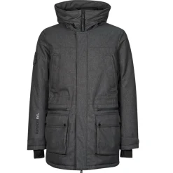 Superdry - PARKA CITY TWEED Grisfoncé