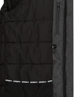 Superdry - PARKA CITY TWEED Grisfoncé