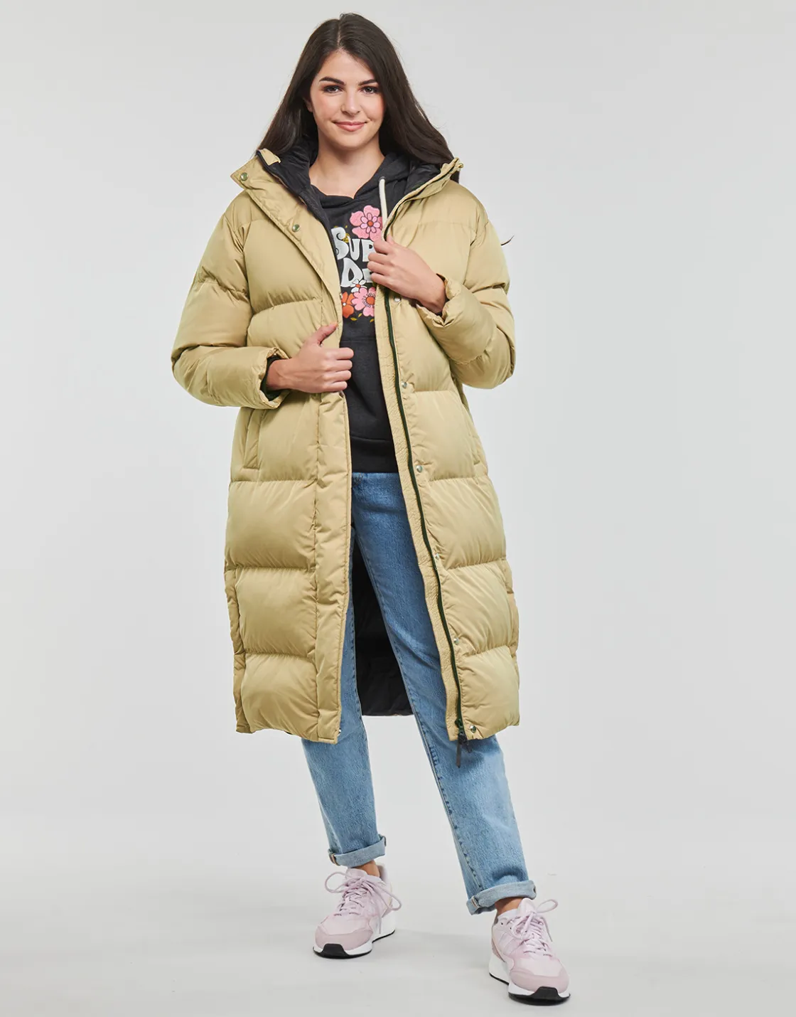 Superdry - STUDIOS LONGLINE DUVET COAT ShakerBeige Outlet