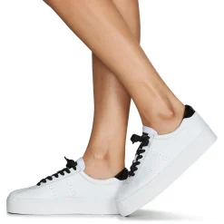 Superga - WHITE BLACK< Baskets Mode