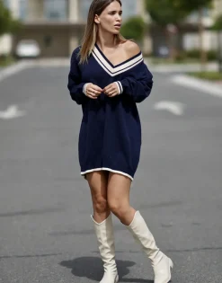 THEAD. - ALYSSA DRESS Marine Sale
