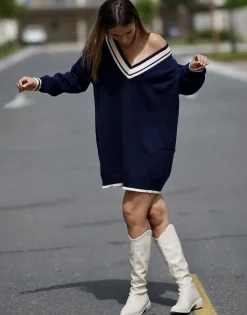 THEAD. - ALYSSA DRESS Marine Sale