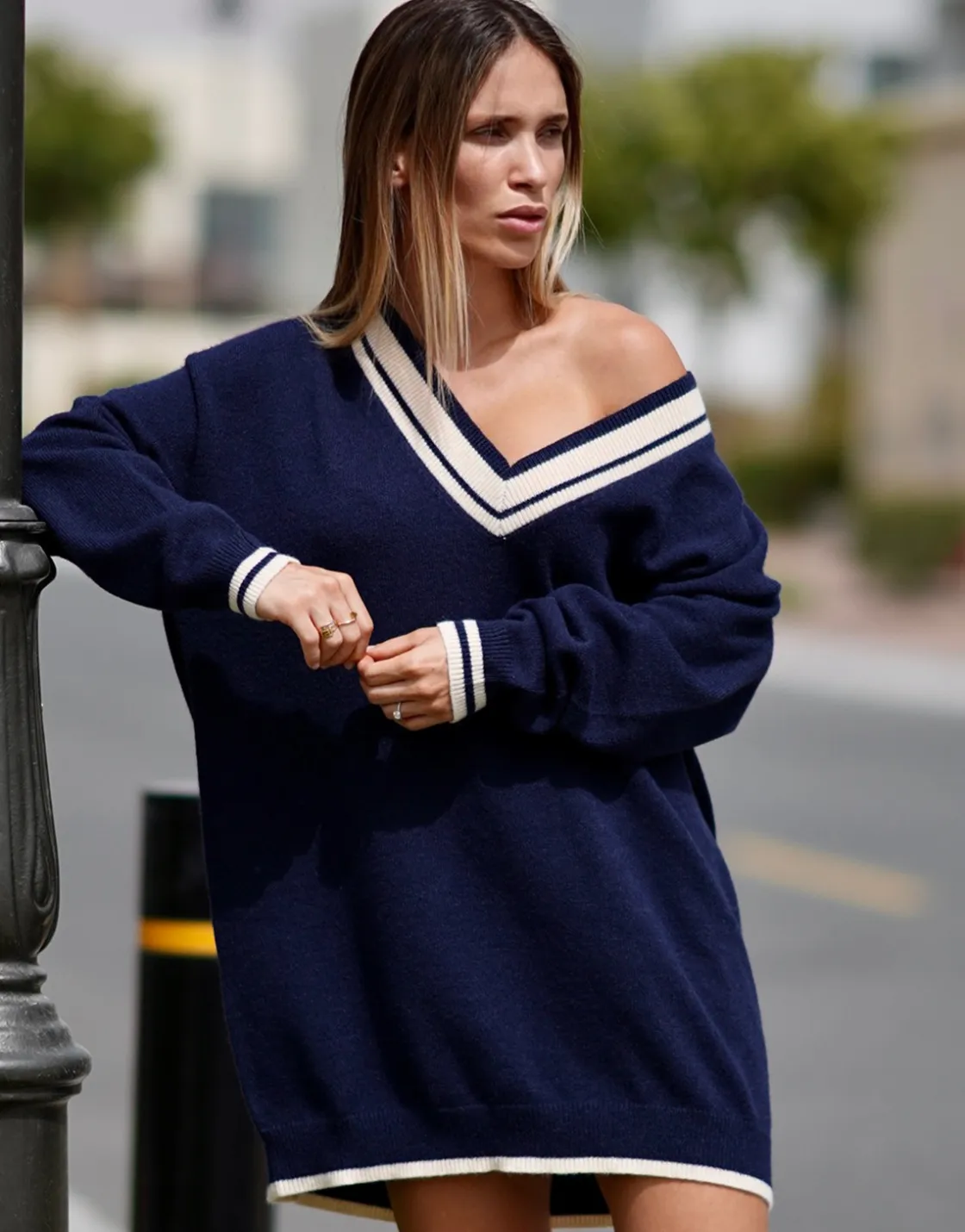 THEAD. - ALYSSA DRESS Marine Sale