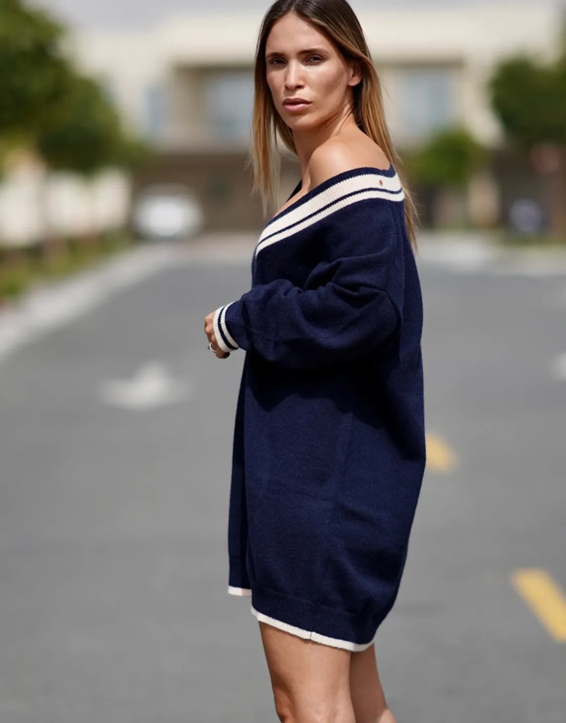 THEAD. - ALYSSA DRESS Marine Sale