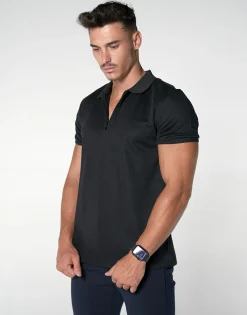 THEAD. - AXEL POLO SHIRT Noir Hot