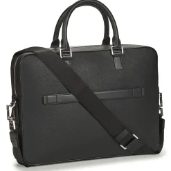 Tommy Hilfiger - TH COATED CANVAS COMPUTER BAG Noir Discount