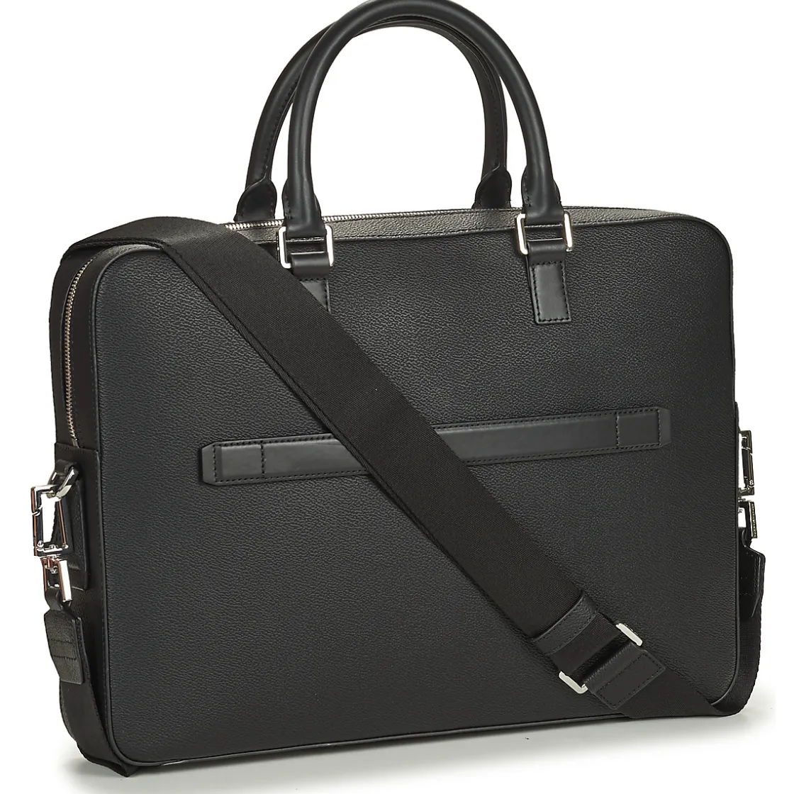 Tommy Hilfiger - TH COATED CANVAS COMPUTER BAG Noir Discount