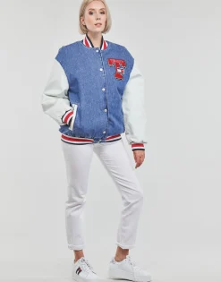Tommy Jeans Vestes^- DENIM LETTERMAN JACKET DF7018