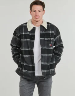 Tommy Jeans - TJM CHECK SHERPA OVERSHIRT EXT< Chemises