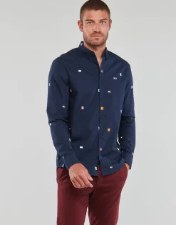 Tommy Jeans - TJM CLSC FLAG CRITTER SHIRT Marine Hot
