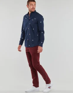 Tommy Jeans - TJM CLSC FLAG CRITTER SHIRT Marine Hot