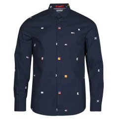 Tommy Jeans - TJM CLSC FLAG CRITTER SHIRT Marine Hot