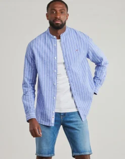 Tommy Jeans Chemises^- TJM LINEN MIX BND STP SHRT EXT