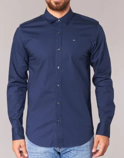 Tommy Jeans - TJM ORIGINAL STRETCH SHIRT Marine Outlet