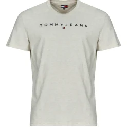 Tommy Jeans - TJM REG LINEAR LOGO TEE EXT Beige Best