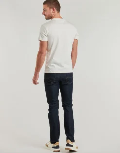 Tommy Jeans - TJM REG LINEAR LOGO TEE EXT Beige Best