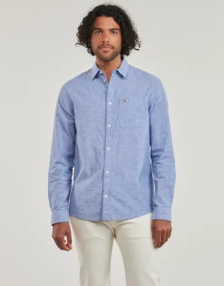 Tommy Jeans - TJM REG LINEN BLEND SHIRT< Chemises