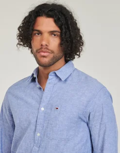 Tommy Jeans - TJM REG LINEN BLEND SHIRT< Chemises