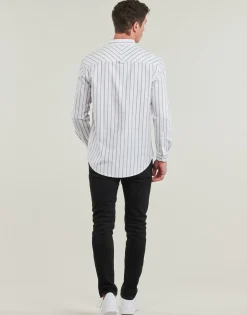 Tommy Jeans - TJM REG OXFORD STRIPE SHIRT Blanc Online