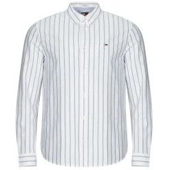 Tommy Jeans - TJM REG OXFORD STRIPE SHIRT Blanc Online