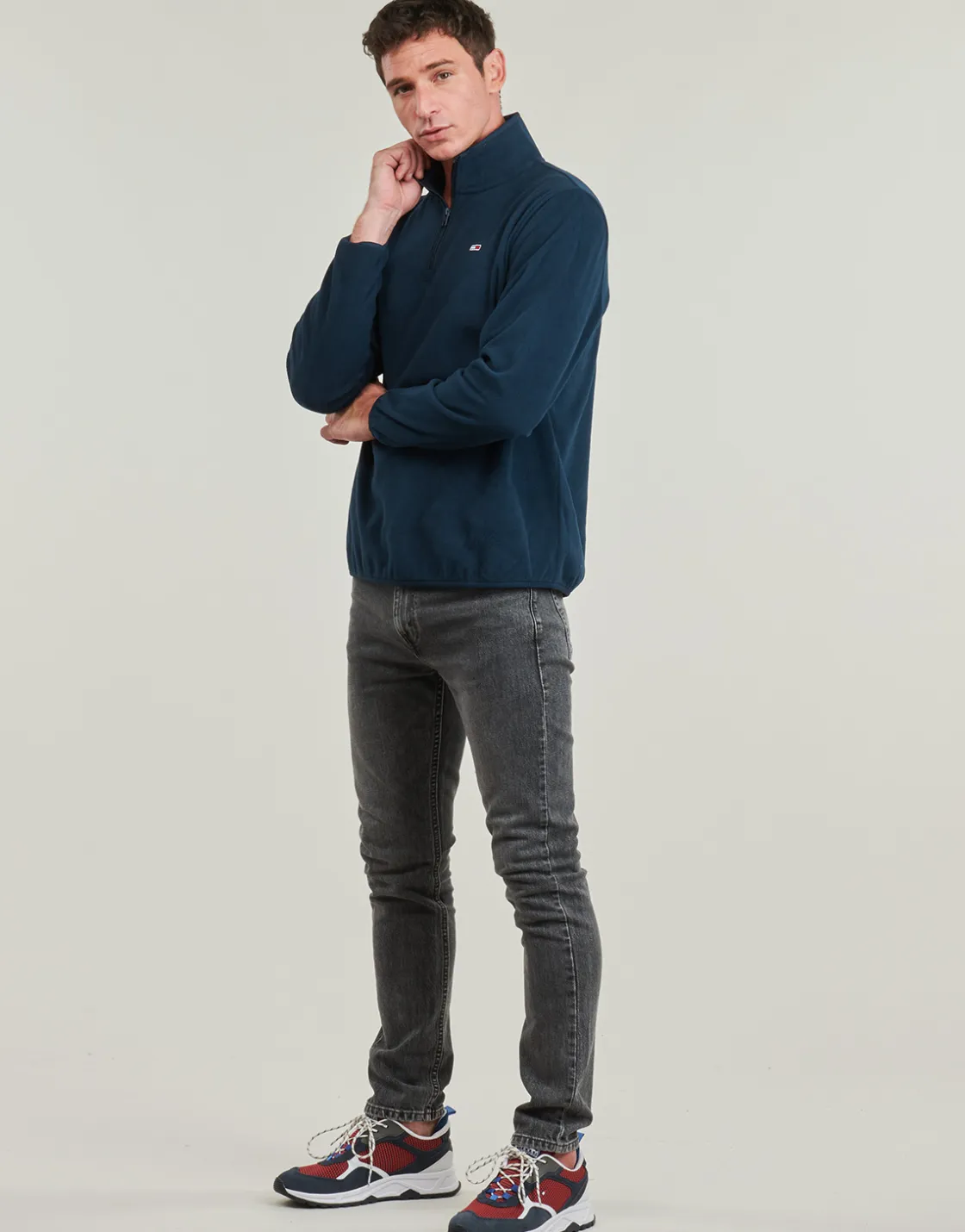 Tommy Jeans - TJM REG S FLAG POLAR 1/4 ZIP< Sweats & Polaires