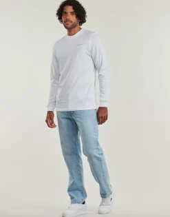 Tommy Jeans - TJM SLIM LINEAR CHST L/S TEE EXT Blanc New