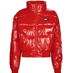 Tommy Jeans - TJW BADGE GLOSSY PUFFER Rouge New