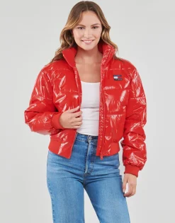 Tommy Jeans - TJW BADGE GLOSSY PUFFER Rouge New