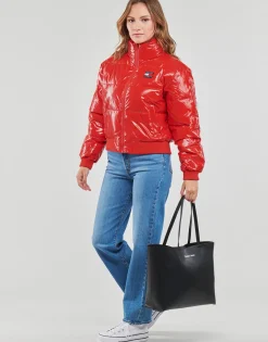 Tommy Jeans - TJW BADGE GLOSSY PUFFER Rouge New