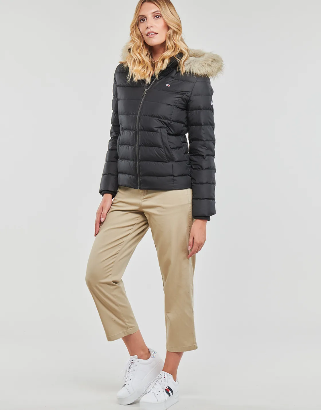 Tommy Jeans Manteaux^- TJW BASIC HOODED DOWN JACKET