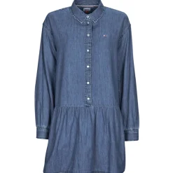 Tommy Jeans - TJW CHAMBRAY SHIRT DRESS Bleu Online