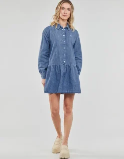Tommy Jeans - TJW CHAMBRAY SHIRT DRESS Bleu Online
