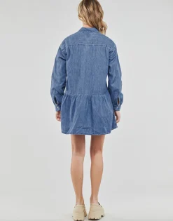 Tommy Jeans - TJW CHAMBRAY SHIRT DRESS Bleu Online