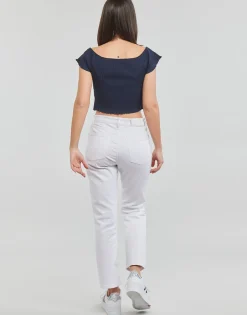 Tommy Jeans - TJW CROP RIB OFF SHOULDER TOP Marine Outlet