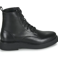 Tommy Jeans - TJW LACE UP FLAT BOOT Noir Hot
