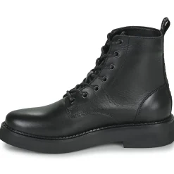 Tommy Jeans - TJW LACE UP FLAT BOOT Noir Hot