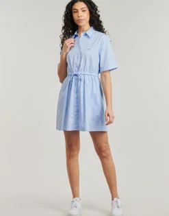 Tommy Jeans - TJW MINI STRIPE SHIRT DRESS Bleu Clearance