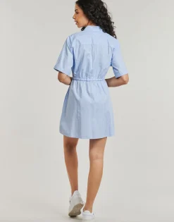 Tommy Jeans - TJW MINI STRIPE SHIRT DRESS Bleu Clearance