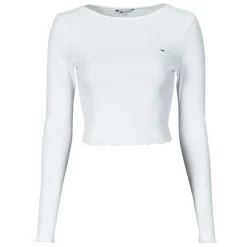 Tommy Jeans T-shirts & Polos^- TJW RUCHE RIB TOP LS