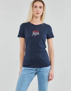 Tommy Jeans - TJW SKINNY ESSENTIAL LOGO 1 SS Marine Discount