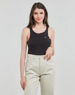 Tommy Jeans - TJW SKINNY RIB BABYLOCK TANK Noir New