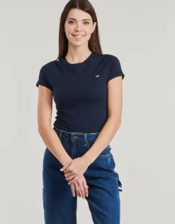 Tommy Jeans - TJW SLIM C-NECK TEE Marine Outlet