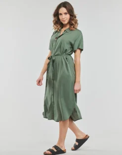 Vero Moda Robes^- VMBUMPY SS CALF SHIRT DRESS NOOS