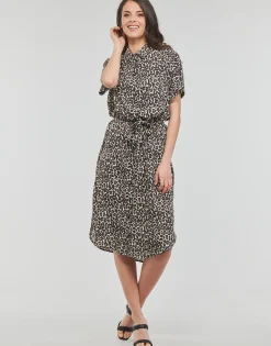 Vero Moda - VMBUMPY SS CALF SHIRT DRESS NOOS< Robes