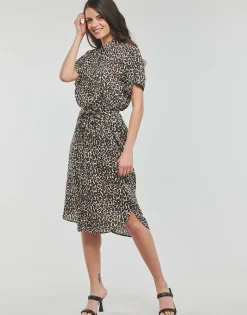 Vero Moda - VMBUMPY SS CALF SHIRT DRESS NOOS< Robes