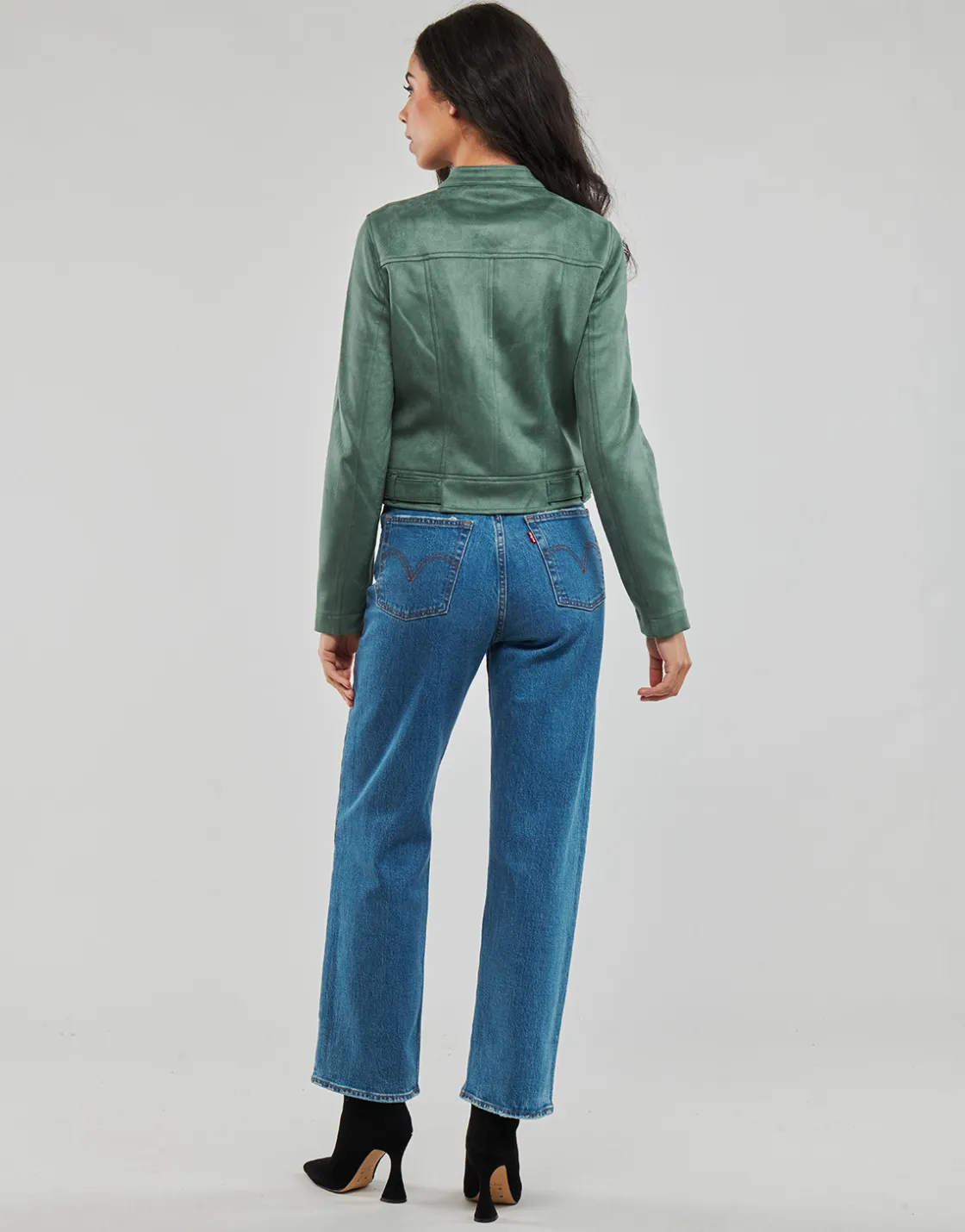 Vero Moda - VMJOSE MARI SHORT FAUX SUEDE JACKET BOOS Vert New